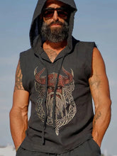 Herren Vintage Viking Kapuzen weste